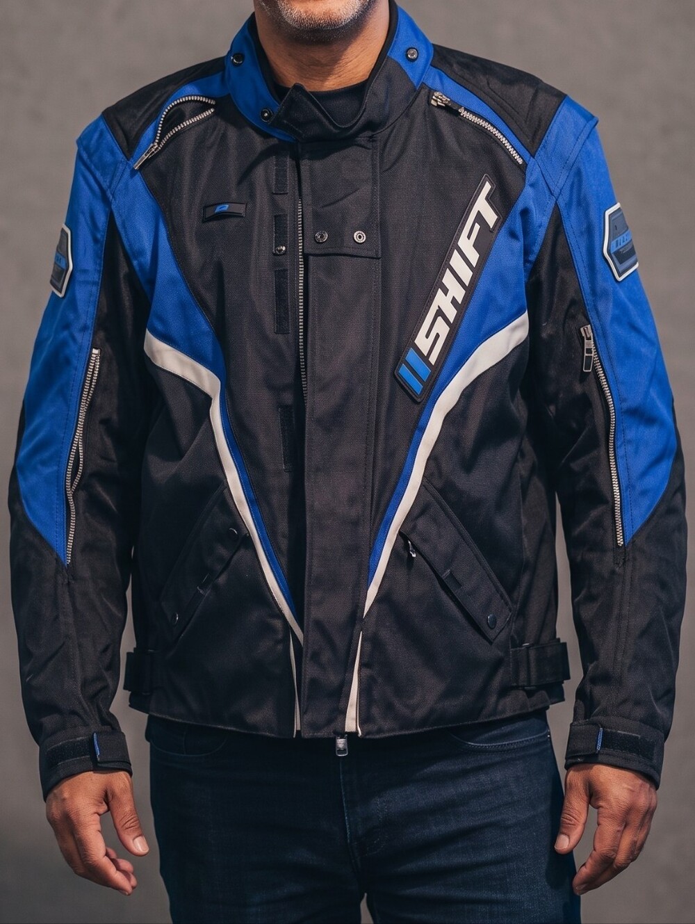 Shift Men's Black and Blue Performance Jacket